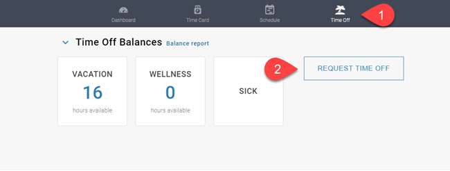 Time Off tab