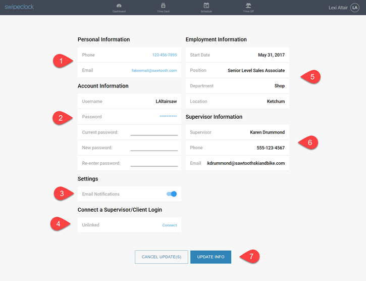 Personal Information