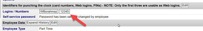 PIN field in Employee Setup
