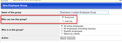 group visibility settings